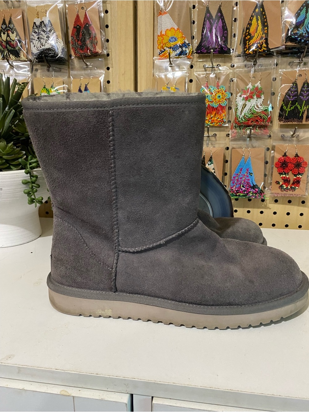 Koolaburra Short Suede Slip-On Boot - Gray
